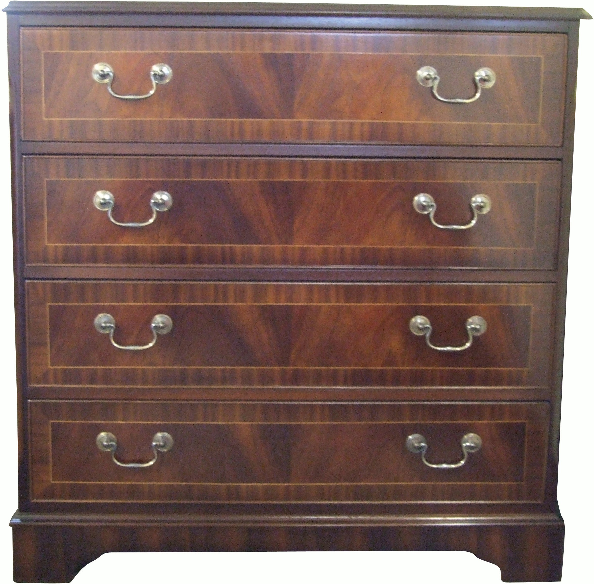 Large 4 Drawer Inlaid Chest