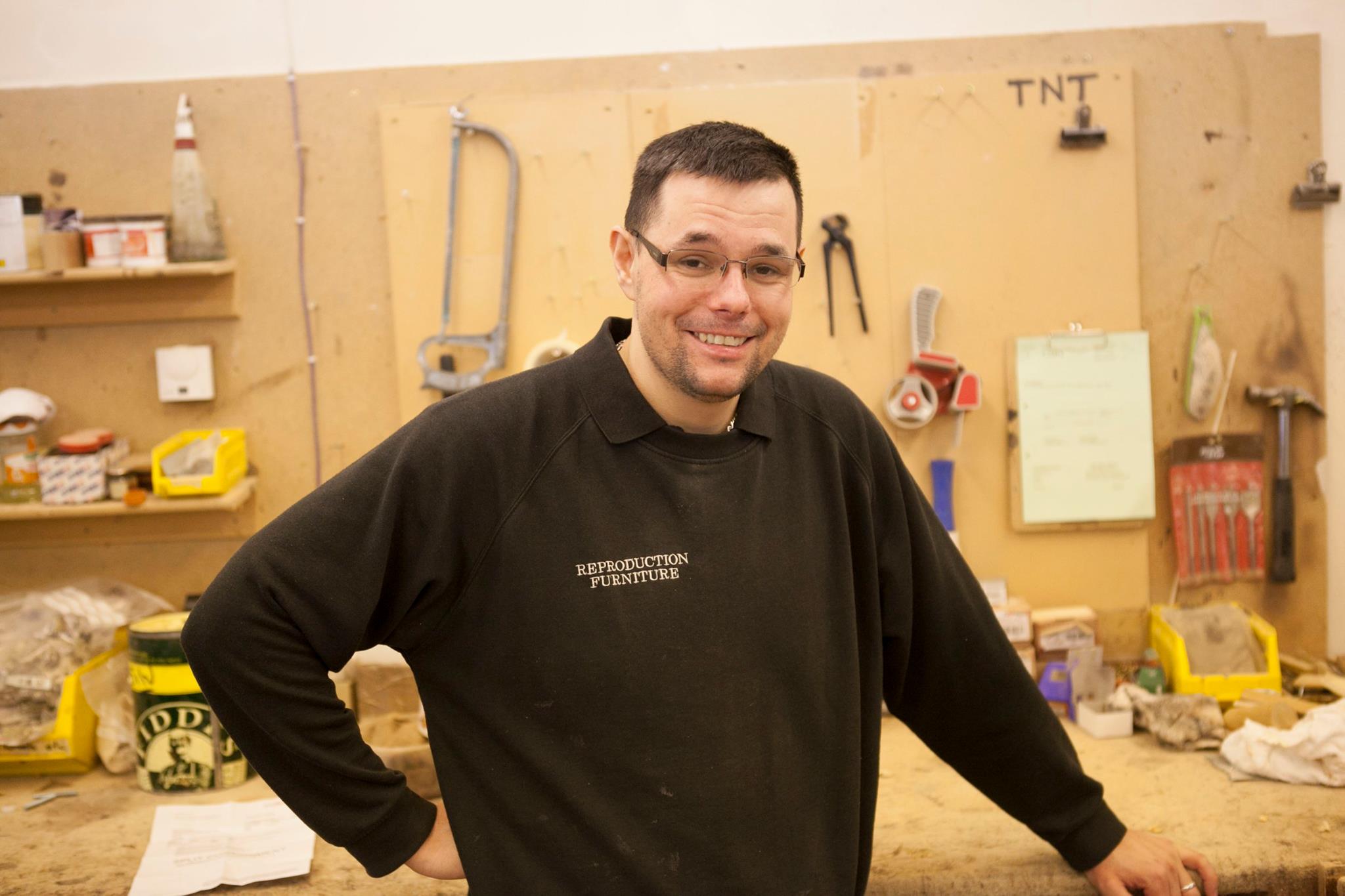 Terry in the workshop